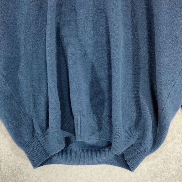 The Scotch House Sweater Mens Sz 46 100% Lambswool Blue V-Neck Pullover Scotland - Picture 3 of 11